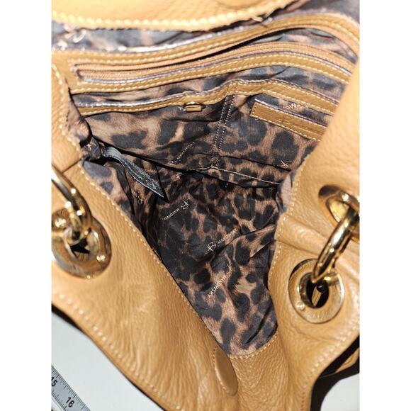 B. Makowsky Brown Soft Leather Hobo Bag Satchel Studded Detail 13x12x7 - Picture 12 of 12